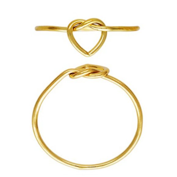 NWT Mandy Heart Knot Ring // 14k Gold Filled (Size 7) - Picture 1 of 5
